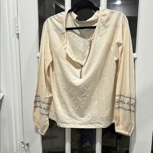 Sanctuary Cream Blouse Elegant Top